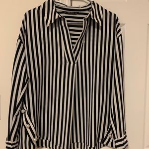 Striped Zara Top with Pearls